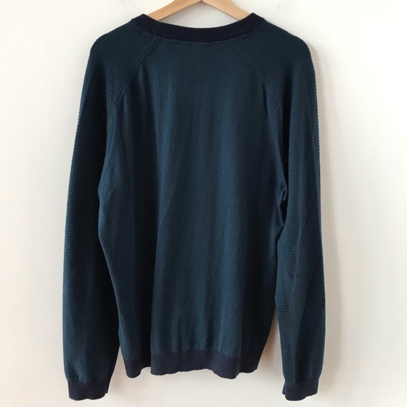 Ted Baker dark teal and navy knit sweater - Picture 2 of 11
